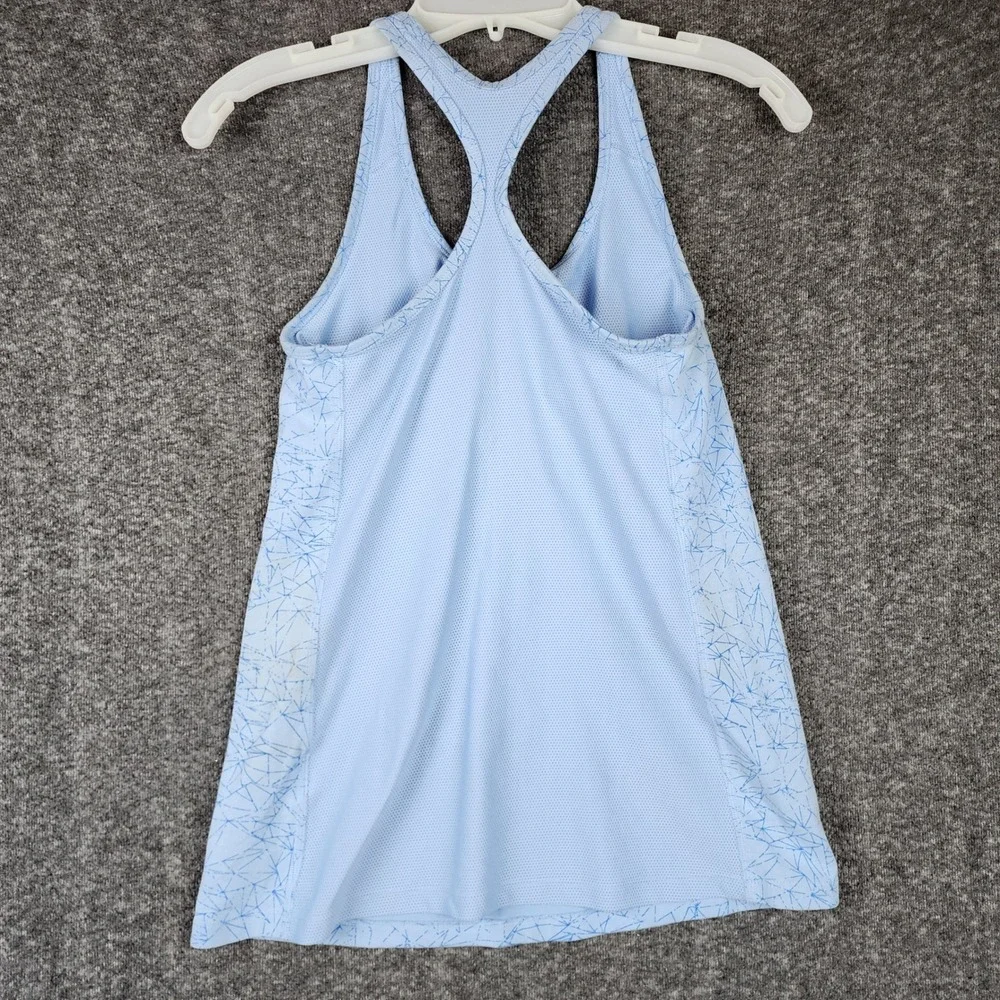 Nike Tank Top Womens M 453669-404 Light Blue Geometric Racerback EUC